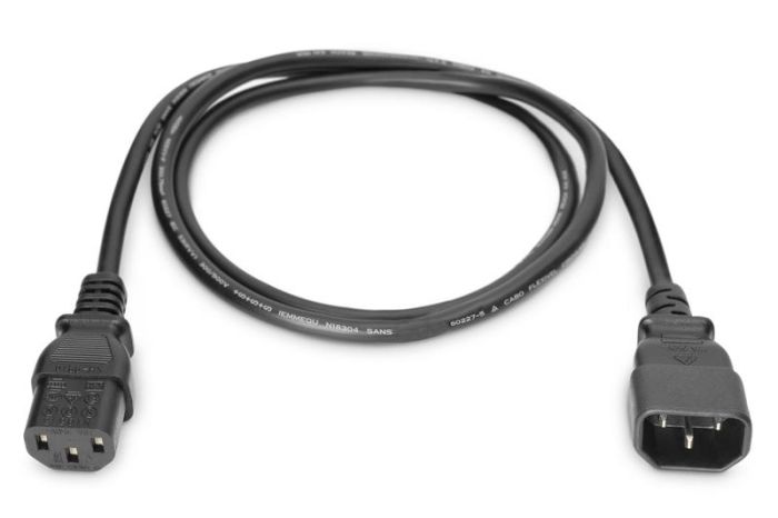 Кабель питания DIGITUS C13 > C14, 1.2м, черный