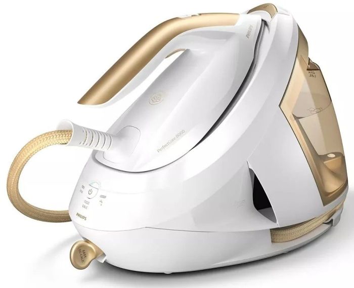 Праска-парогенератор Philips PerfectCare 8000 Series, 2700Вт, 1800мл, паровий удар -600гр, постійна пара - 170гр, нерж. сталь, біло-золотий