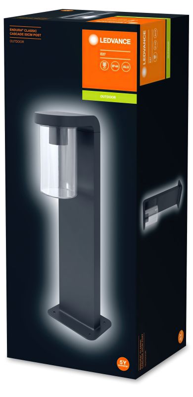 Светильник столбик LEDVANCE ENDURA CLASSIC CASCADE 50см E27 черный
