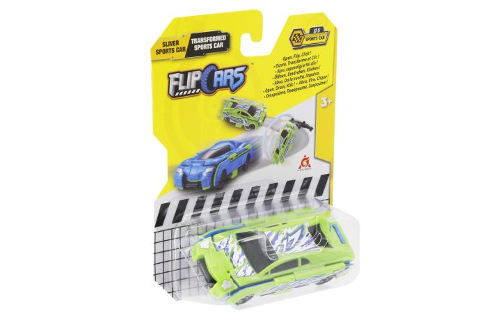 Машинка-трансформер Flip Cars 2 в 1 Спорткары, Спорткар осколок и Спорткар трансформер