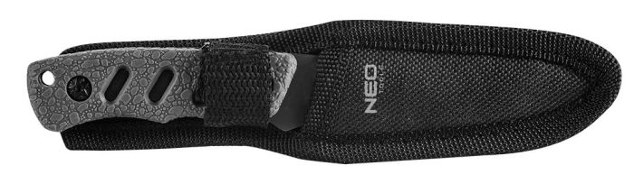 Нож тактический Neo Tools Bushcraft, 165мм, лезвие 94мм, 3Cr13, ручка TPR, нейлоновый чехол
