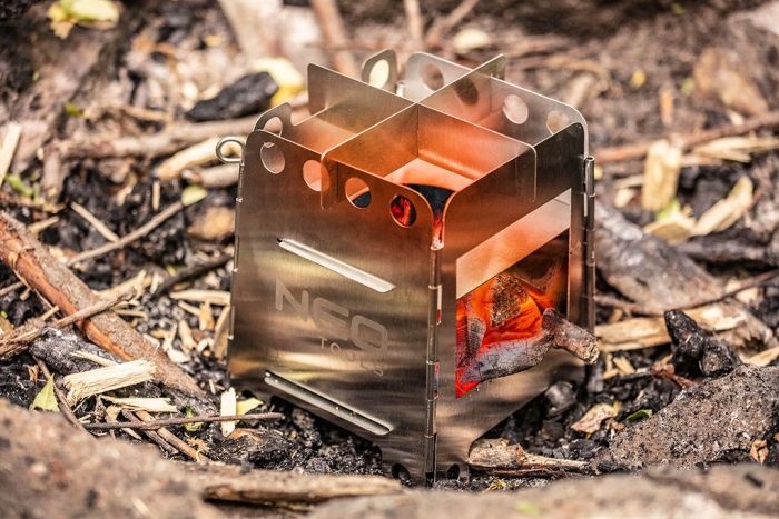 Плита туристическая Neo Tools, нержавеющая сталь, высота 16см, соединение с помощью одного штифта, 0.37кг