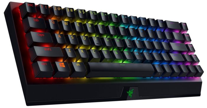 Клавиатура механическая Razer BlackWidow V3 Mini HyperSpeed 68key, Green Switch, USB-A/WL/BT, EN/RU, RGB, чёрный
