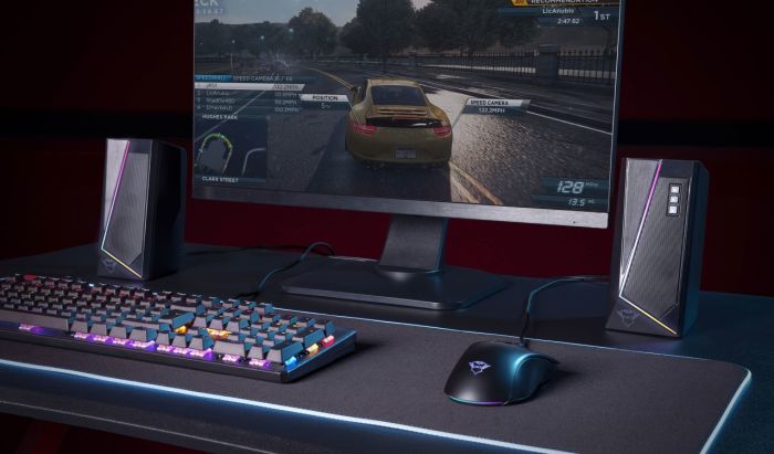 Акустическая система Trust GXT 609 Zoxa 2.0, USB/AUX, RGB, Черный