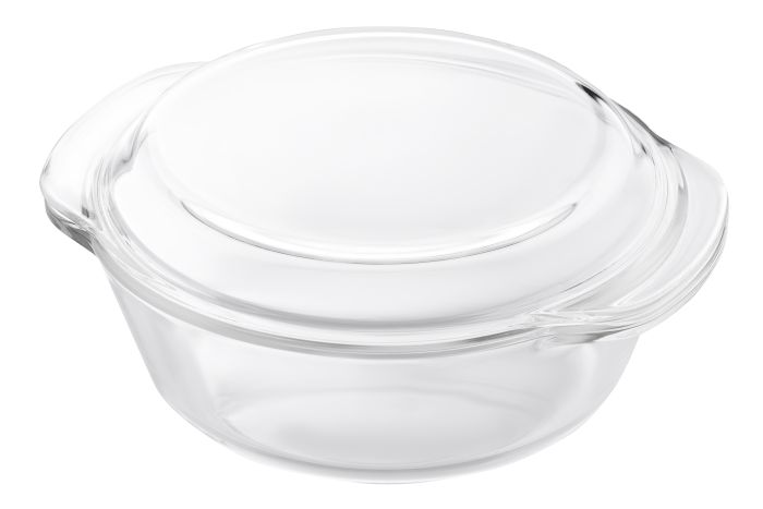 Форма для запекания с крышкой Ardesto Black Mars, 23.3х20.6х10.2см, боросиликатное стекло, круглая, прозрачный