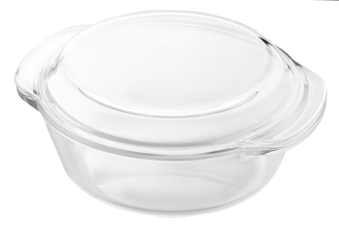 Форма для запекания с крышкой Ardesto Black Mars, 25.5х22.8х10.2см, боросиликатное стекло, круглая, прозрачный
