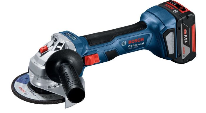 Шлифмашина угловая акумуляторная Bosch GWS 180, 125мм, 18В 1х4.0Ач, 11000об/мин, безщёточная, 1.6кг