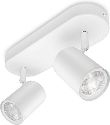 Светильник точечный накладной умный WiZ IMAGEO Spots, 2х5W, 2200-6500K, RGB, Wi-Fi, белый