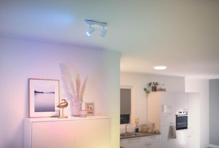 Светильник точечный накладной умный WiZ IMAGEO Spots, 2х5W, 2200-6500K, RGB, Wi-Fi, белый