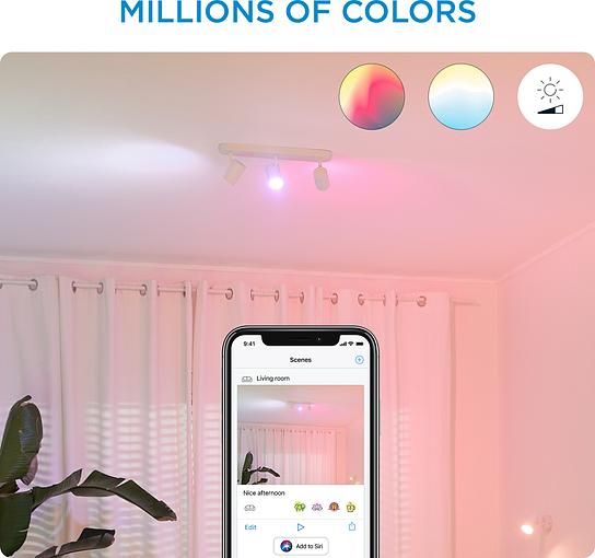 Светильник точечный накладной умный WiZ IMAGEO Spots, 3х5W, 2200-6500K, RGB, Wi-Fi, белый