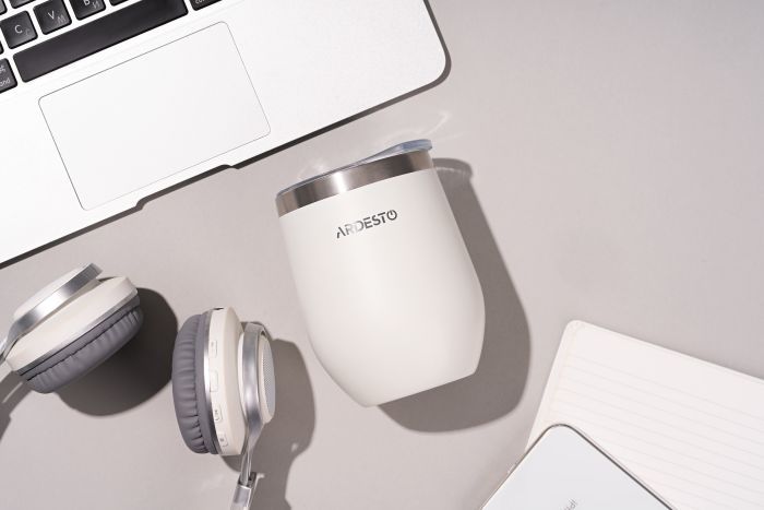 Термочашка Ardesto Compact Mug, 350мл, нержавеющая сталь, белый