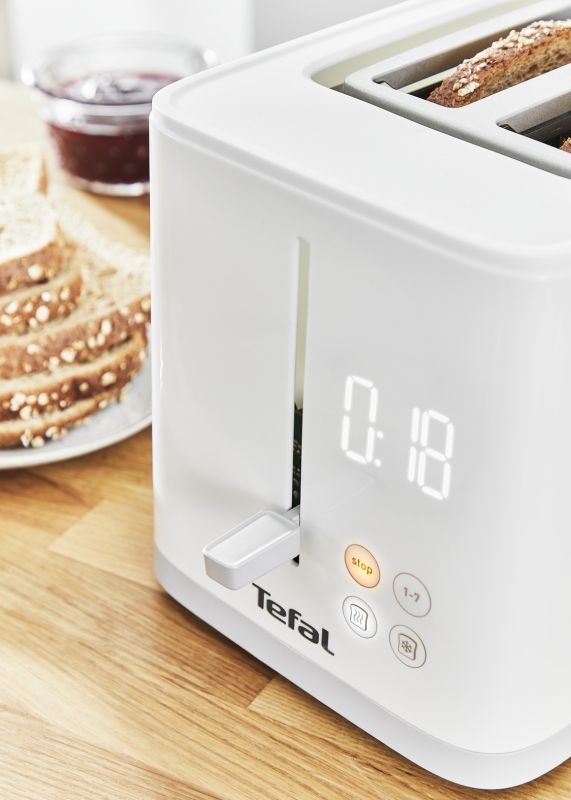 Тостер Tefal Sense 850Вт, LED дисплей, пластик, белый