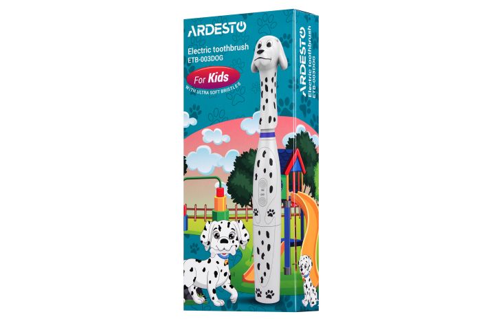 Щітка зубна електр. Ardesto, , для дітей, 8.8т. колив/хв, насадок-3, IPX6, білий ARDESTO ETB-003DOG