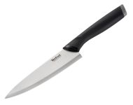 Кухонний ніж кухарський Tefal Comfort, 15см, з чохлом, нержавіюча сталь, пластик, чорний