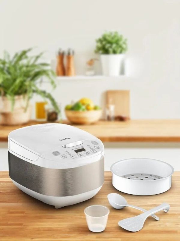 Мультиварка Moulinex SimplyCook Plus, 750Вт, чаша-4л, электронное управл., металл/пластик, белый