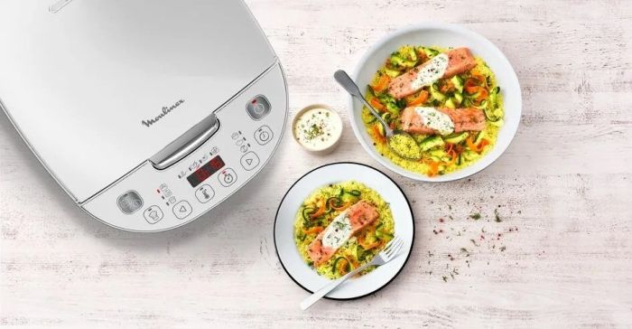 Мультиварка Moulinex SimplyCook Plus, 750Вт, чаша-4л, электронное управл., металл/пластик, белый