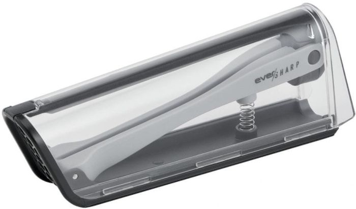 Кухонний ніж кухарський Tefal Eversharp, 16.5см, з чохол-точило нержавіюча сталь, пластик, чорний