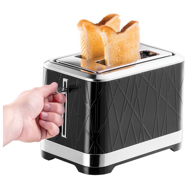 Тостер Russell Hobbs Structure, 1050Вт, пластик, чёрный