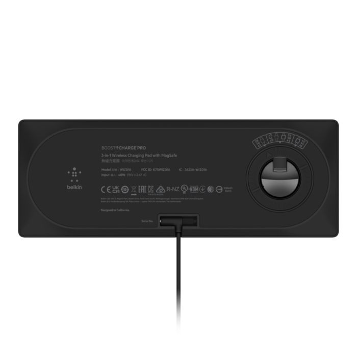 Зарядний пристрій бездротовий Belkin 3в1 MagSafe PRO iPhone/Watch/AirPods, чорний