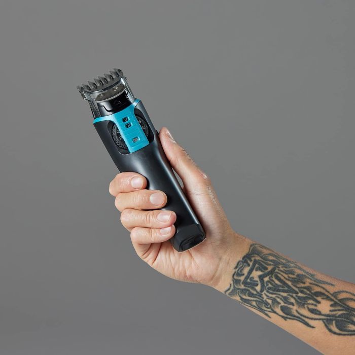 Машинка для стрижки Remington Power X Series X5, мережа+акум., роторний мотор, насадок-4, сталь, чорно-бірюзовий