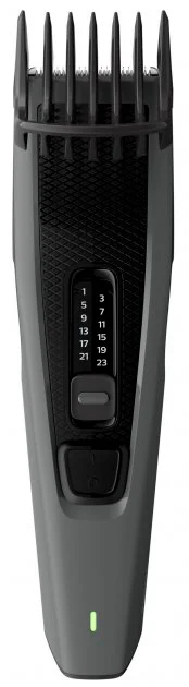 Машинка для стрижки  Philips Series 3000, акум., роторный мотор, насадок-2, сталь, чорно-серый