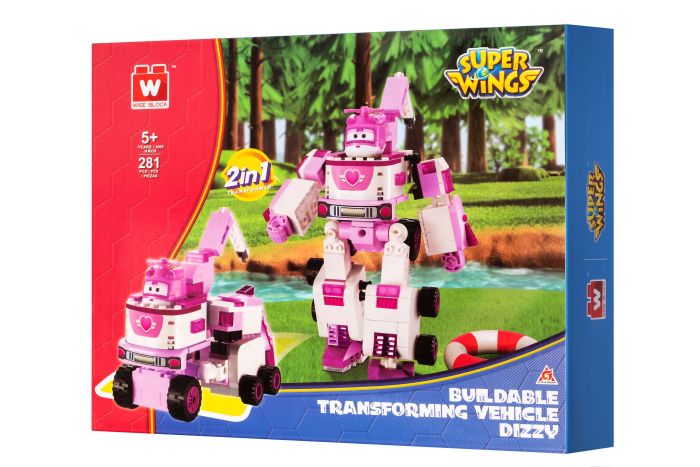 Конструктор-трансформер Super Wings Small Blocks 2в1 Buildable Transforming Vehicle Діззі (Dizzy)
