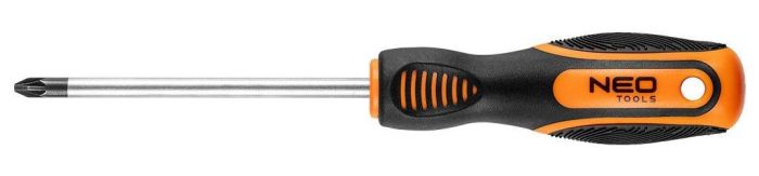 Отвертка Neo Tools, крестовая, PZ2x100мм, сталь CrV