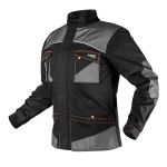 Куртка рабочая Neo Tools HD Slim, усиление тканью Oxford, XXXL(58), черно-серый