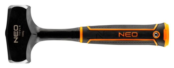 Молоток кувалда Neo Tools 1500г 28см монолітна сталева конструкція руків'я двокомпонентне