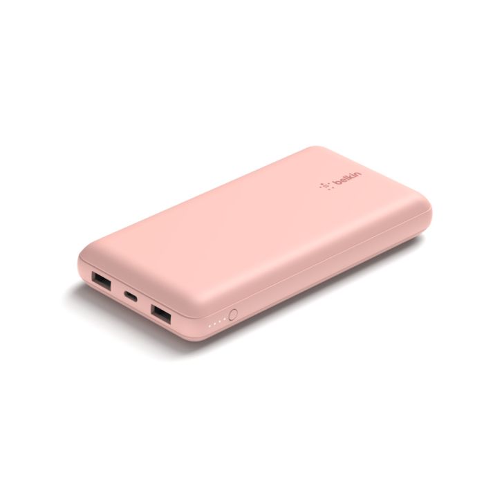 Портативное зарядное устройство Power Bank Belkin 20000mAh 15W Dual USB-A, USB-C Rose Gold