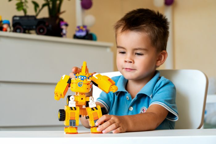 Конструктор-трансформер Super Wings Small Blocks 2-in-1 Buildable Transforming Vehicle Донни (Donnie)