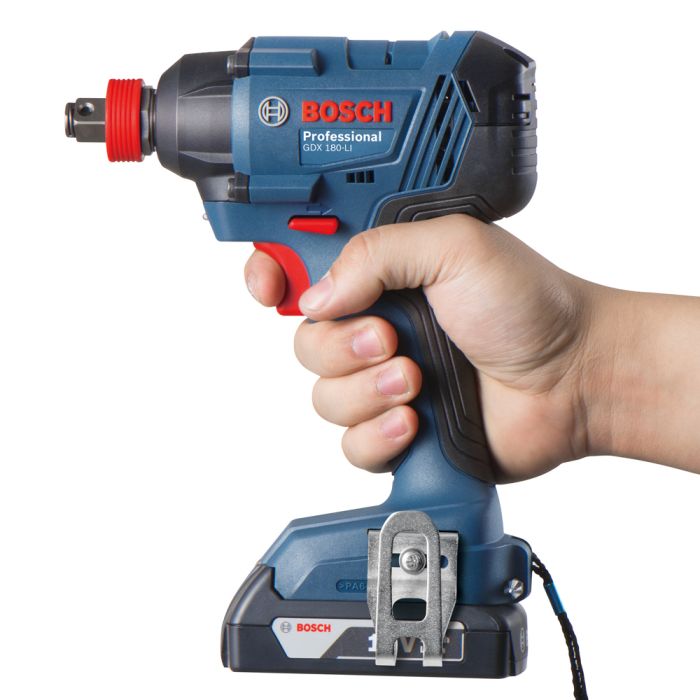 Винтоверт ударный аккумуляторный Bosch GDX 180-Li 18В АКБ 2х2А·час 2800об·мин 180Нм M6-M14 кейс 1.1кг