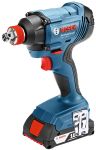 Гвинтоверт ударний акумуляторний Bosch Professional GDX 180-Li 18В АКБ 2х2А·год 2800об/хв 180Нм M6-M14 кейс 1.1кг