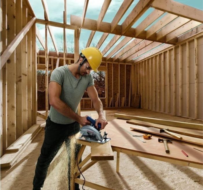 Пила дисковая Bosch GKS 140, 1400Вт, 184мм, 20мм, + пильный диск Eco for wood, 3.7кг