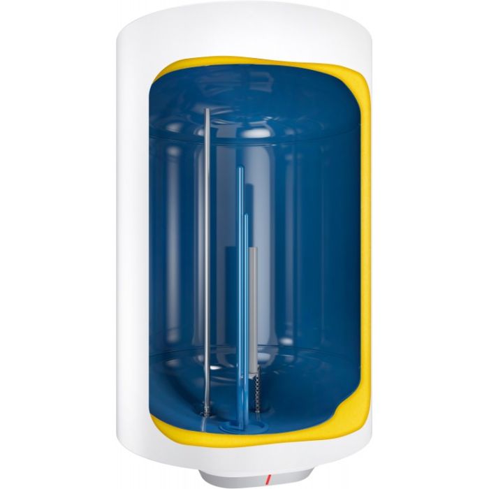 Водонагрівач електр. Ariston круглий BLU1 R PL DRY, 100л, 1,5кВт, сухий тен, мех. кер-ння, C, Італія, білий