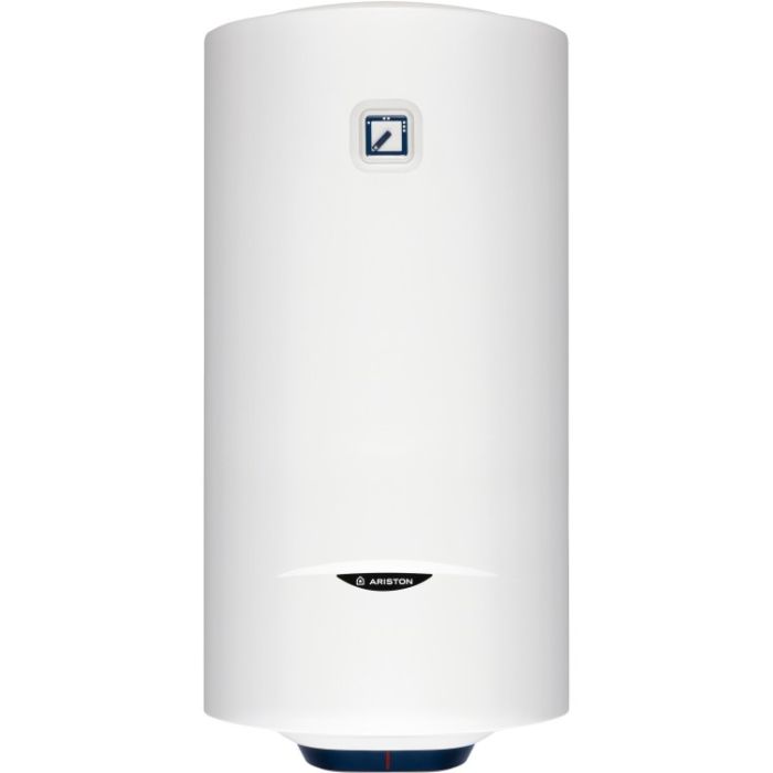 Водонагрівач електр. Ariston круглий BLU1 R PL DRY, 100л, 1,5кВт, сухий тен, мех. кер-ння, C, Італія, білий