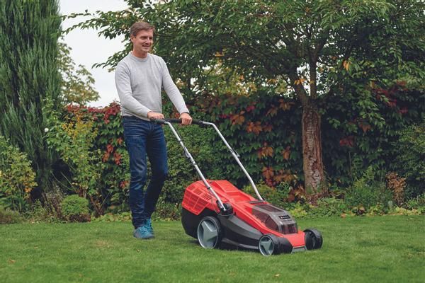 Газонокосарка акумуляторна Einhell PXC GE-CM 36/43 36В(18+18) 43см 63л 25-75мм 17кг без АКБ та ЗП