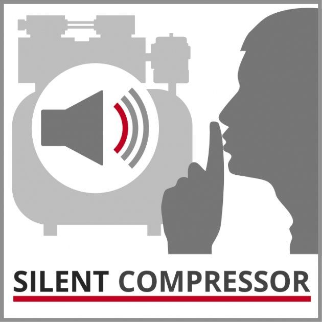 Компресор повітряний Einhell TE-AC 24 Silent, 750Вт, 24л, 135л/хв, 8бар