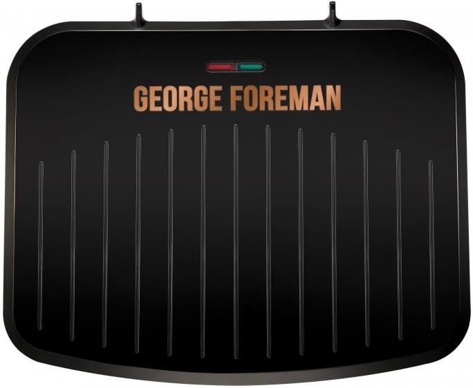 Гриль George Foreman притискний Fit Grill Copper Medium 1630Вт, темп. режимів-1, пластик, чорний