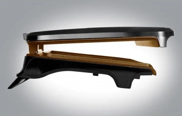 Гриль George Foreman притискний Fit Grill Copper Medium 1630Вт, темп. режимів-1, пластик, чорний