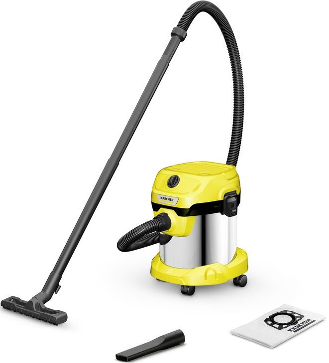 Пылесос профессиональный Karcher WD 2 PLUS V-15/4/18, 1000Вт, контейнер 15л, 4.52кг