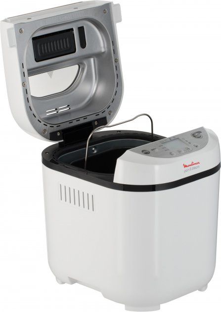 Хлебопечка Tefal Pain&Tresor 700Вт, программ-20, макс.вес -1кг, форма-прямоугольник, пластик, белый