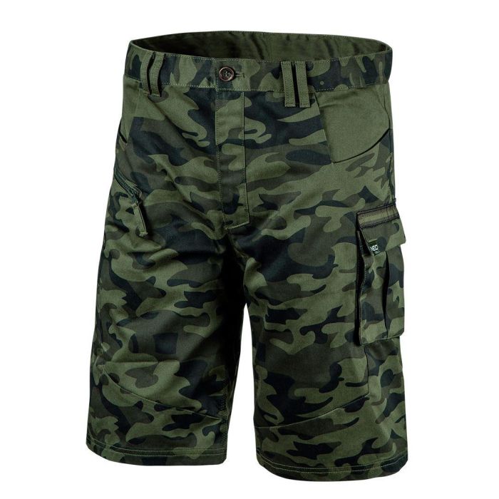 Шорты рабочие Neo Tools Camo, эластичный пояс, L(52), камуфляж