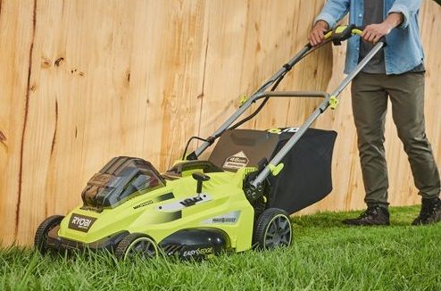 Газонокосилка аккумуляторная Ryobi Max Power RLM36X46H50PG 36В акб 1х5А·ч 46см 45л 20-70мм 17.8кг