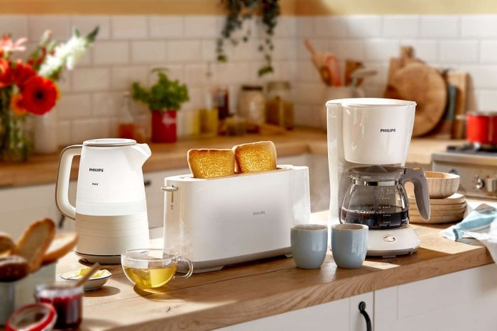 Тостер Philips Daily Collection 1000Вт, 1 отделение, пластик, белый