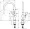 Смеситель для кухни Hansgrohe Talis M54, дл.излива - 235мм, поворотный, 1 рычаг, KM220, хром
