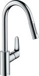 Змішувач для кухні Hansgrohe Focus, довж.виливу - 235мм, витяжний, 1важіль, KM240, хром