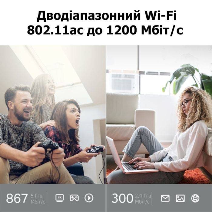 Маршрутизатор TP-LINK ARCHER C64 AC1200, 4xGE LAN, 1xGE WAN, MESH