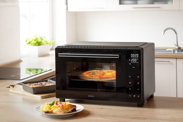 Піч електрична Sencor SEO, 35л, 1700 Вт, сенсорне., 30–230 °C, гриль, чорна