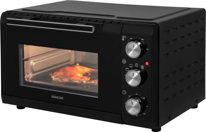 Печь электрическая Sencor SEO, 20л, 1650Вт, механич., гриль, конвенция, черная